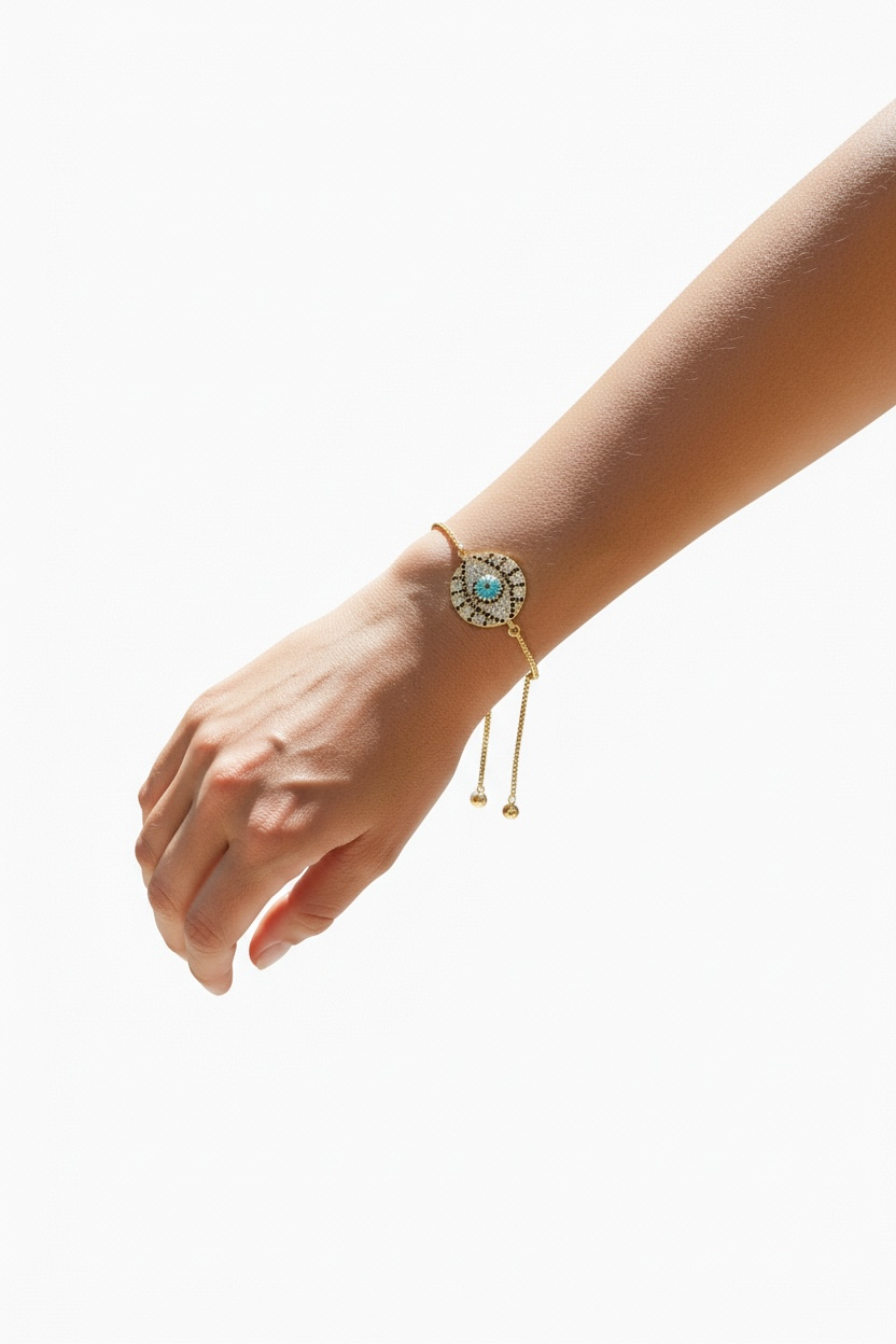 Crystal guardian evil eye bracel