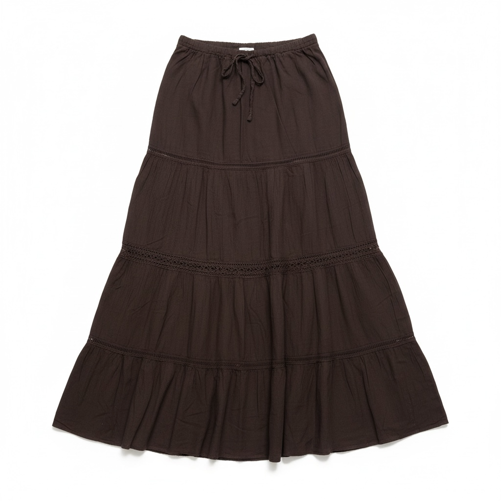 Tiered maxi skirt