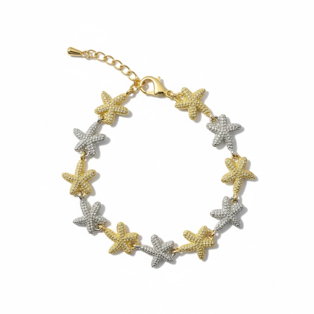 Mixed starfish bracelet