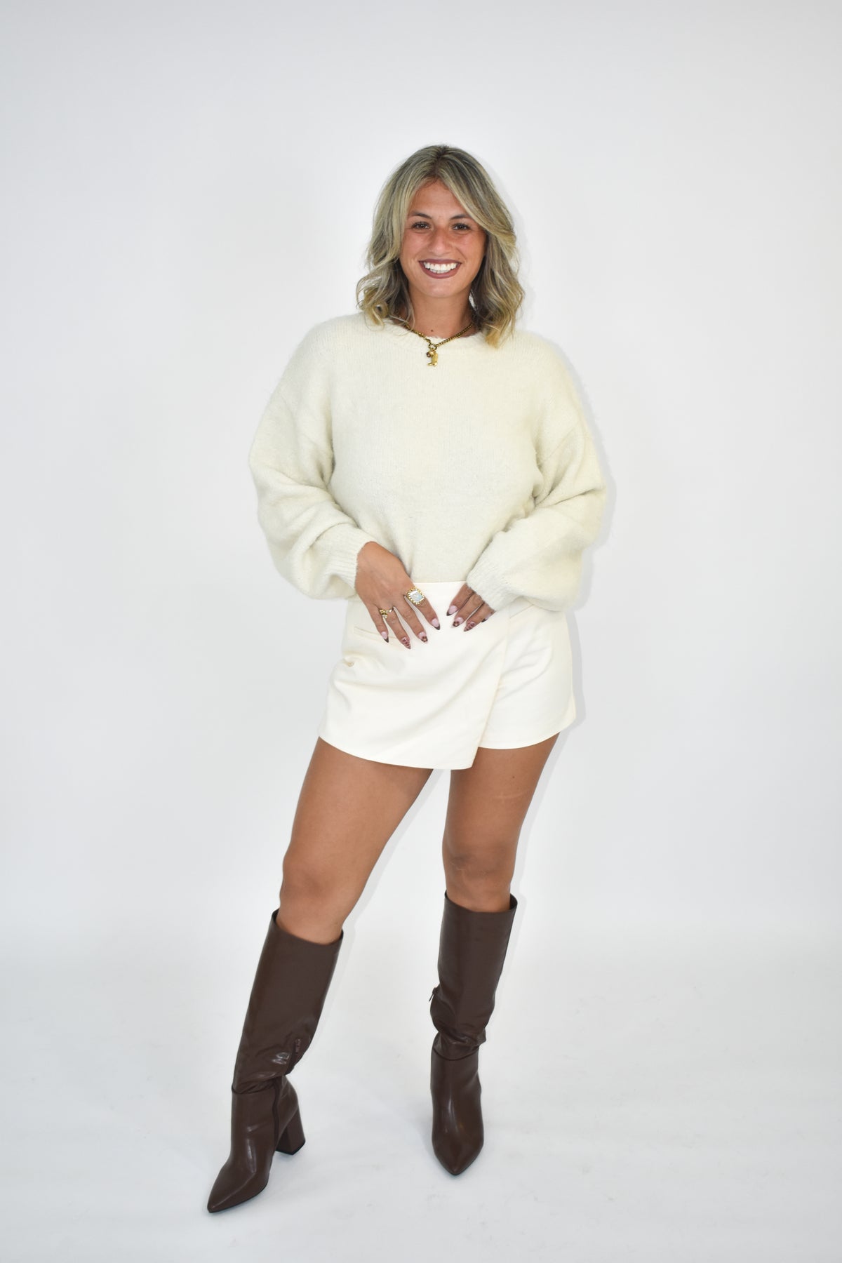 Noelle fuzzy cropped sweater