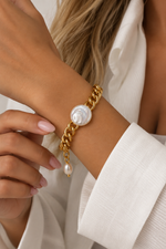 Load image into Gallery viewer, Marina Pearl Chain Bracelet
