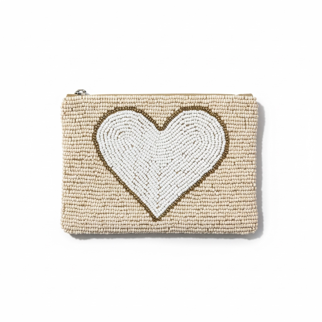 Bali beaded mini pouch