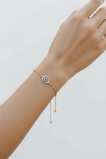 Load image into Gallery viewer, Radiant Evil Eye Slider Bracelet
