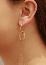 Load image into Gallery viewer, Interlocked Oval Pendant Earrings
