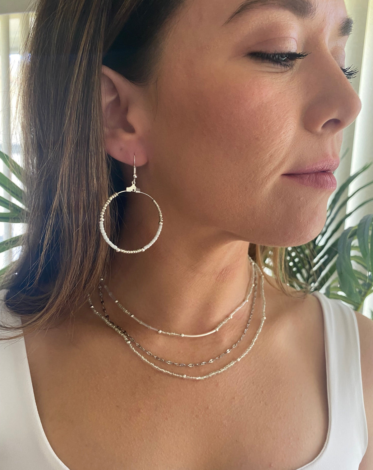 Triple bead necklace