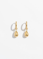 Load image into Gallery viewer, Teardrop 18k Gold Plated Stainless Steel Huggie Earrings
