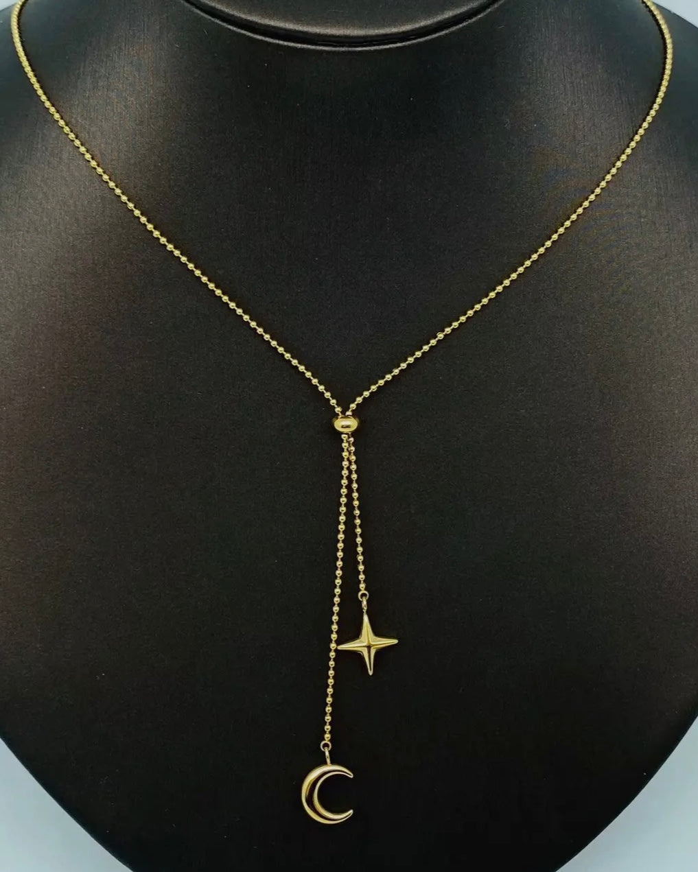 Star Moon Charm 18K Gold Plated
Necklace