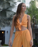 Load image into Gallery viewer, The Sunset Breeze Tie-Front Top
