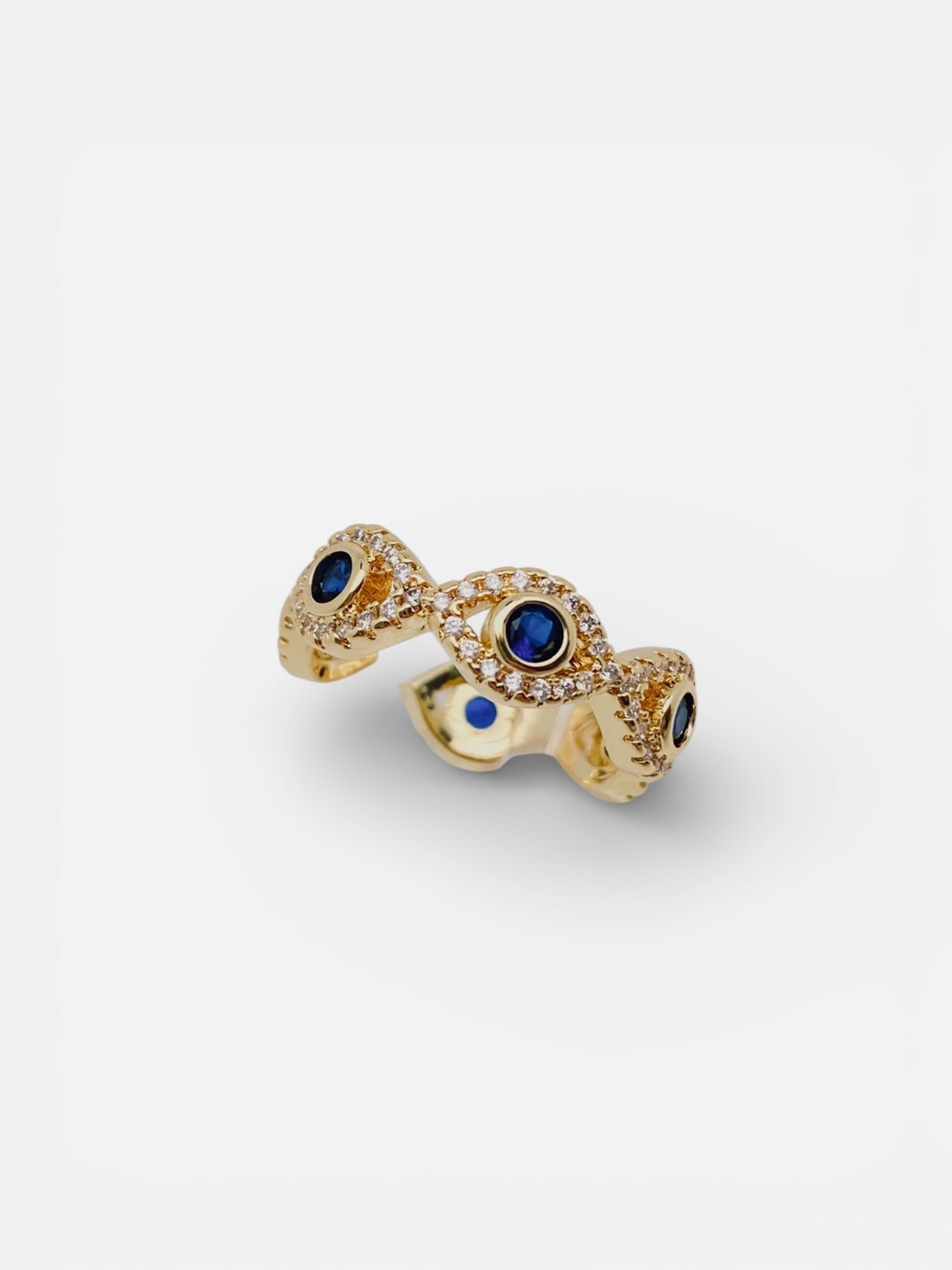 Blue Sapphire Eye Ring