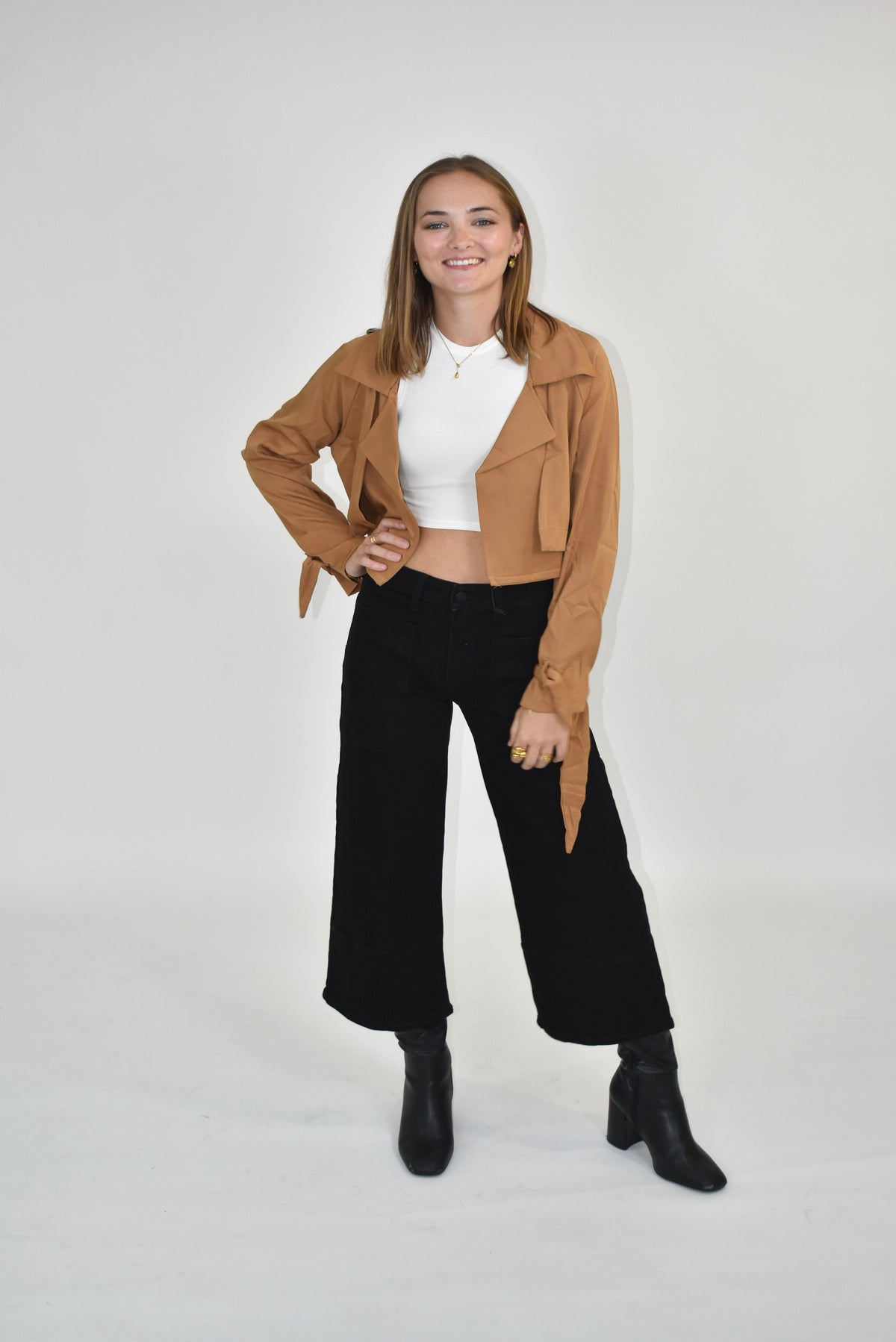 Sienna tie sleeve jacket