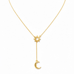 Load image into Gallery viewer, Sun Moon Lariat Necklace
