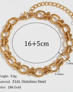 Load image into Gallery viewer, Multi Style 18K Gold Plated Steel Chain Bracelets
