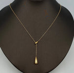 Load image into Gallery viewer, Double Teardrop Gold Plated Stainless Steel Necklace
