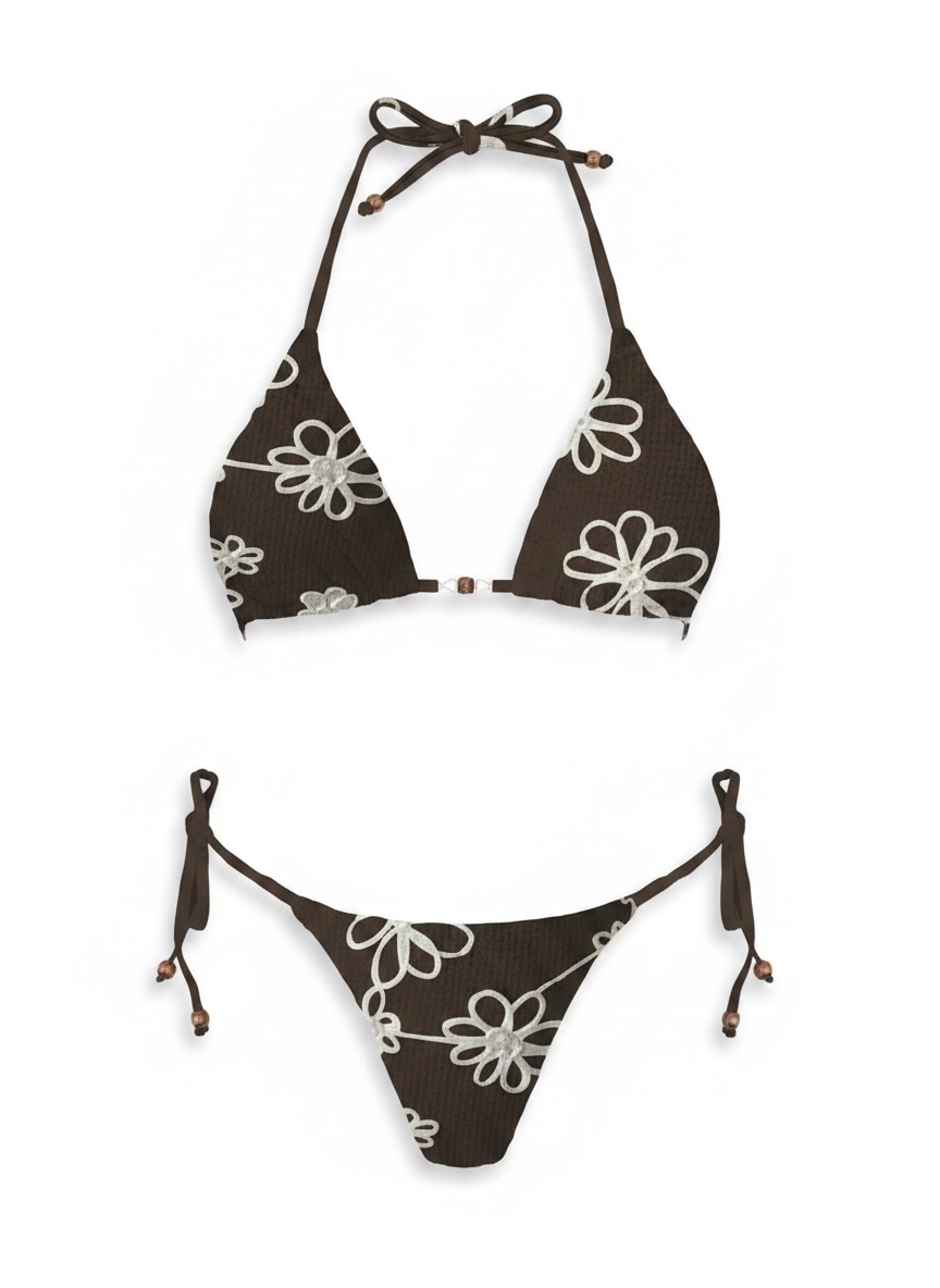 Daisy brown triangle bikini 🌼🤎