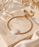 Load image into Gallery viewer, Luna Pearl Adjustable Bracelet
