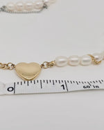 Load image into Gallery viewer, Heart-Shaped Pendant Pearl Stainless Steel Chain Bracelet
