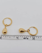 Load image into Gallery viewer, Teardrop 18k Gold Plated Stainless Steel Huggie Earrings
