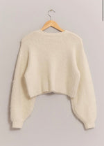 Load image into Gallery viewer, Noelle Fuzzy Cropped Sweater

