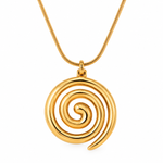 Load image into Gallery viewer, Golden Spiral Necklace
