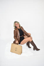 Load image into Gallery viewer, Mila Faux Leather Blazer
