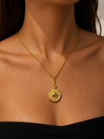 Load image into Gallery viewer, Golden Sun Medallion Necklace

