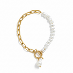 Load image into Gallery viewer, Pearl Chain Drop Bracelet
