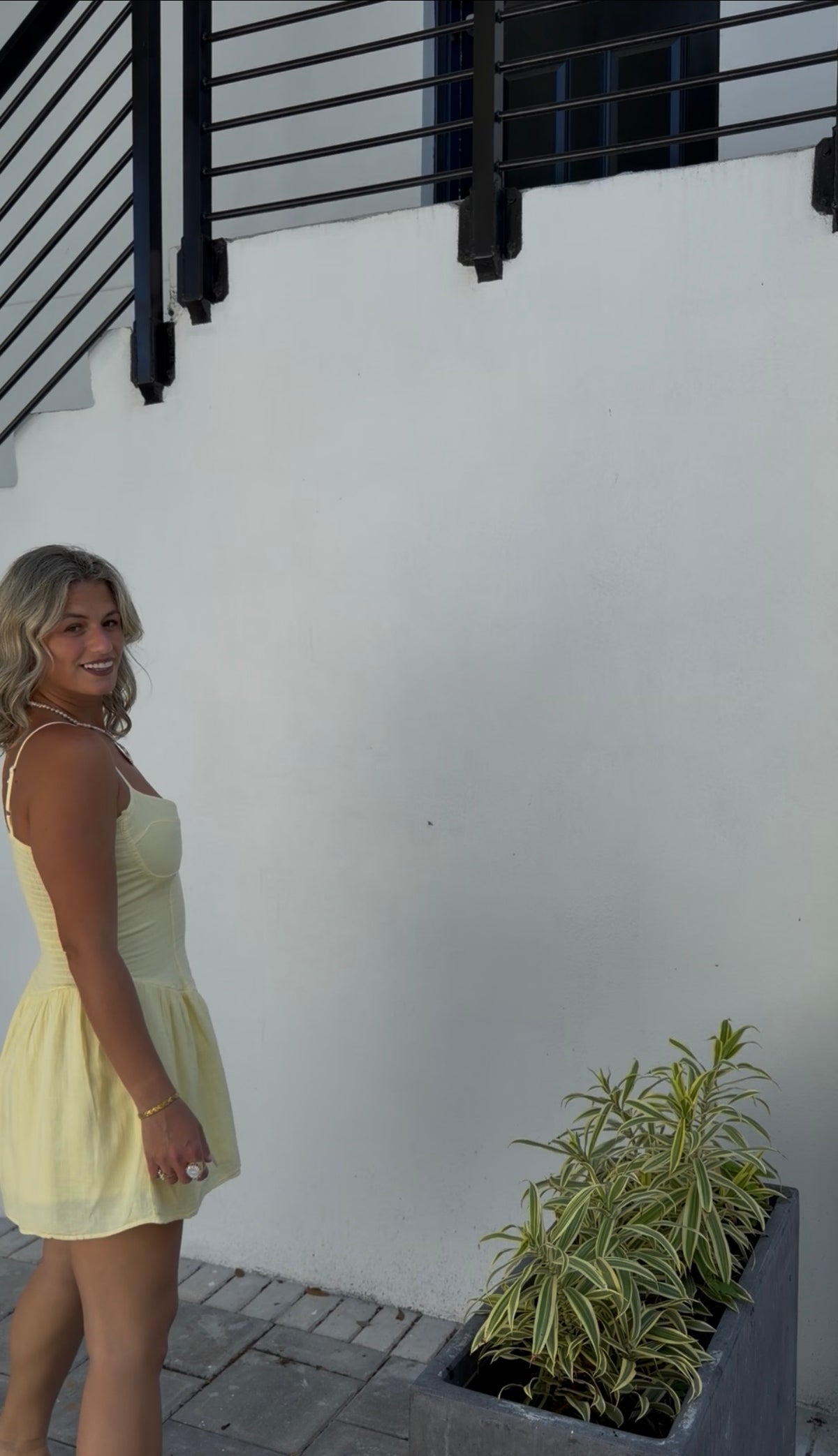 Spring garden mini dress