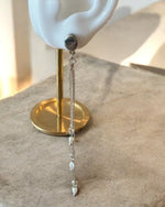 Load image into Gallery viewer, A falling earring silver long
