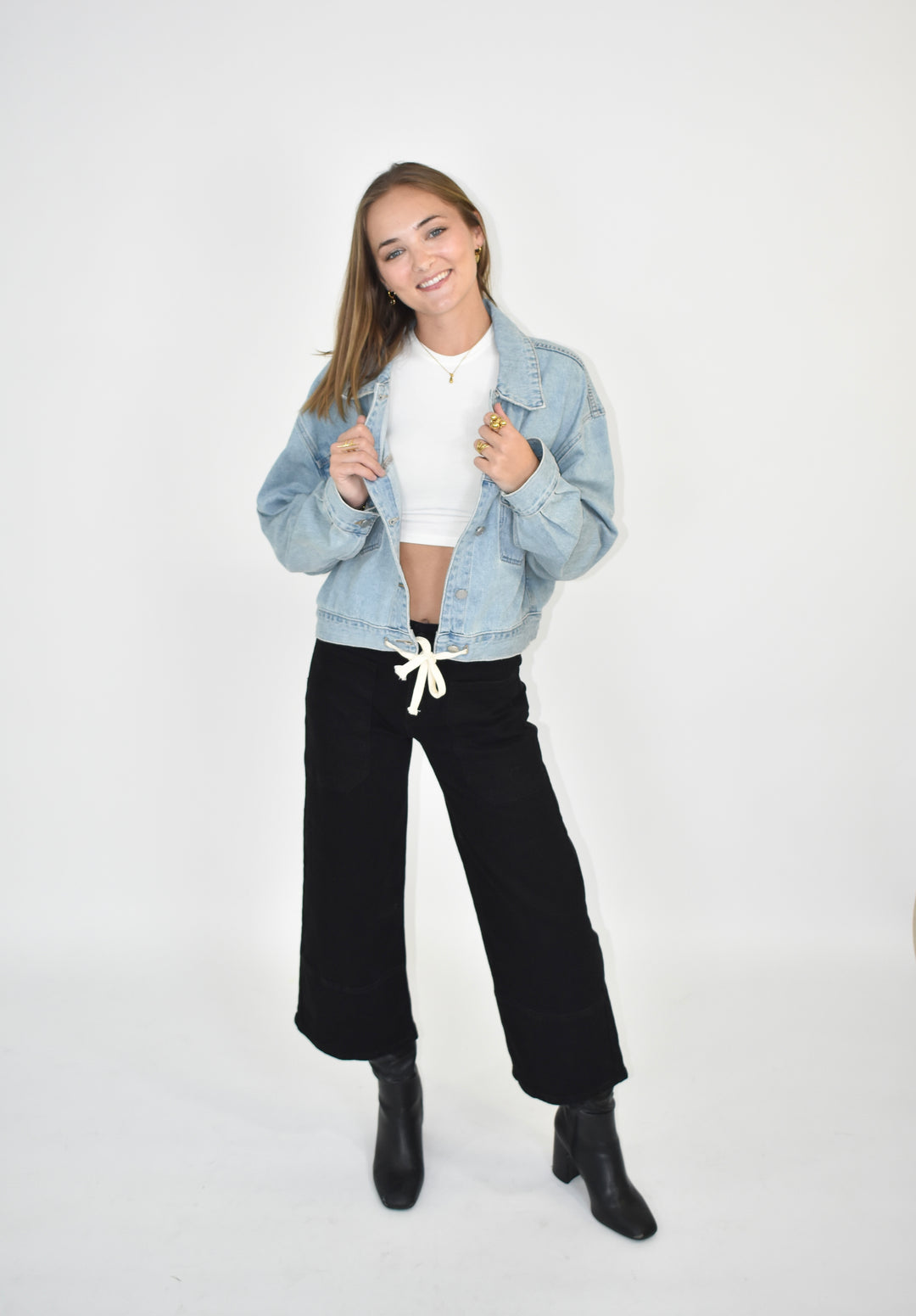 Riley Drawstring Denim Jacket