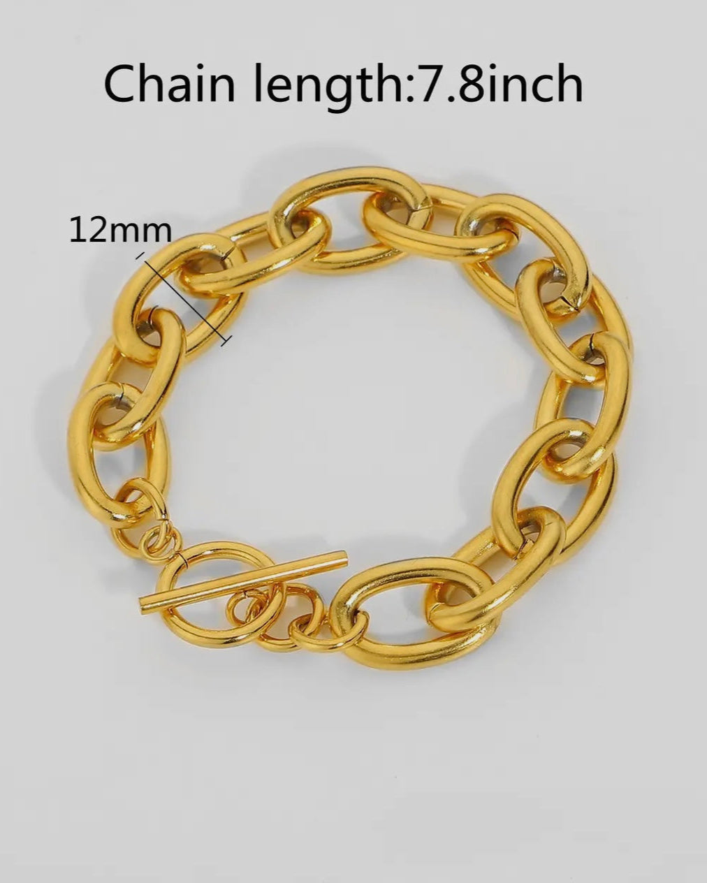 Multi Style 18K Gold Plated Steel Chain Bracelets