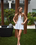 Load image into Gallery viewer, Sunlit Halter Mini Dress -  white
