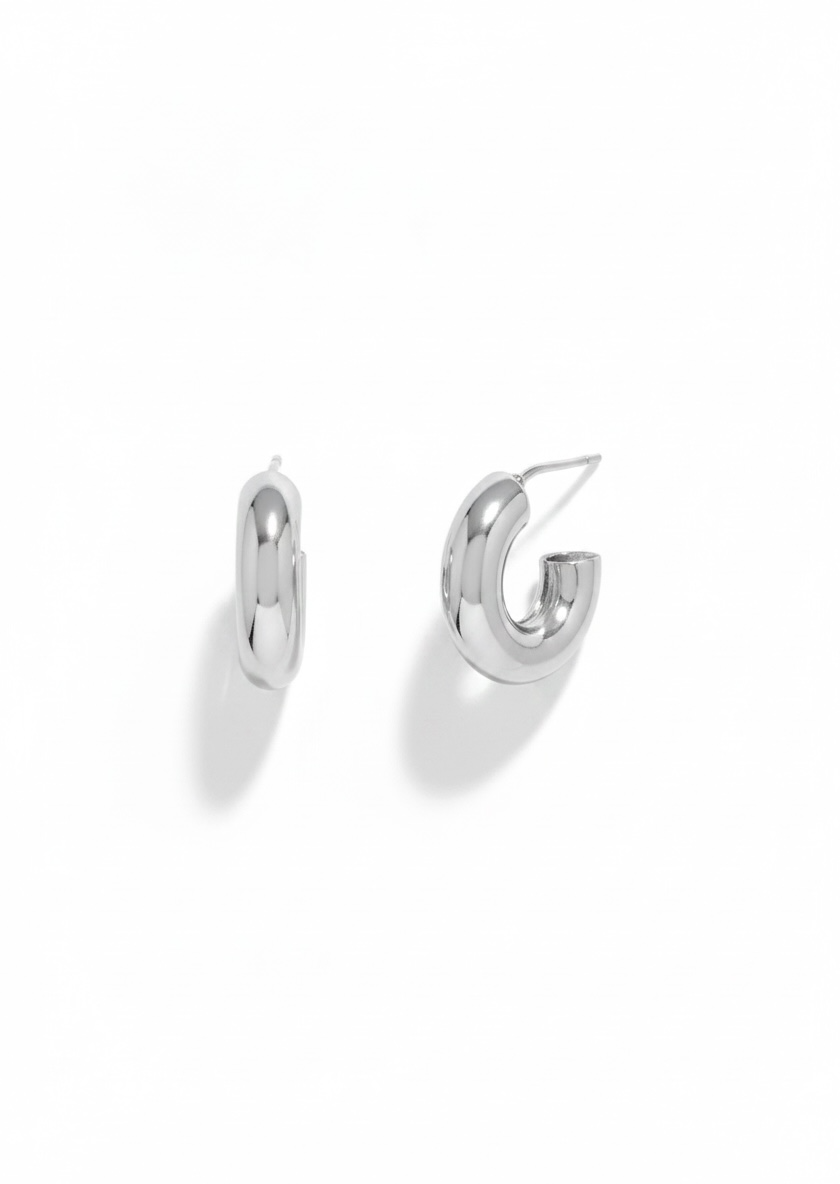 Stainless Steel Chunky Gold
Huggie Earrings