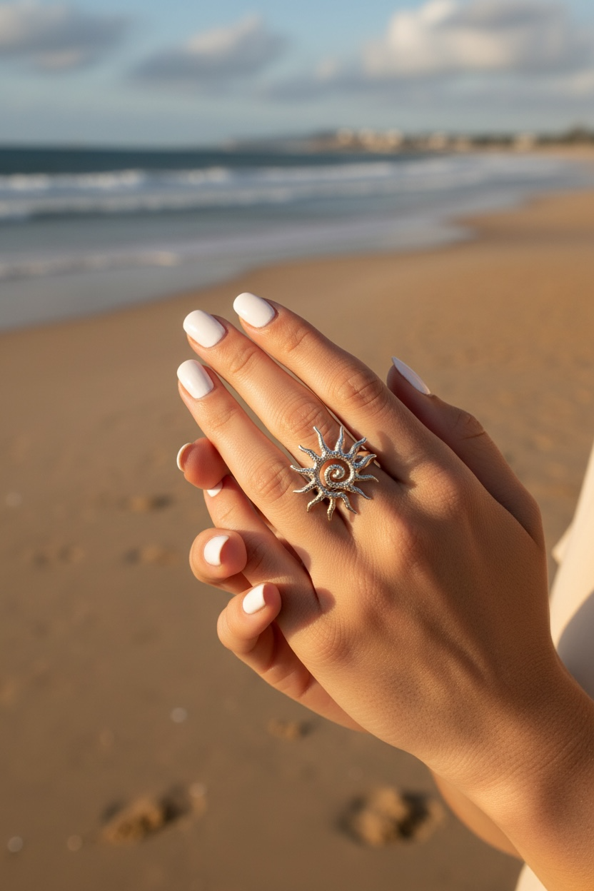 Sun spiral ring