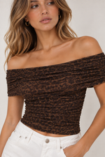 Load image into Gallery viewer, Wild Side Leopard Off-Shoulder Top
