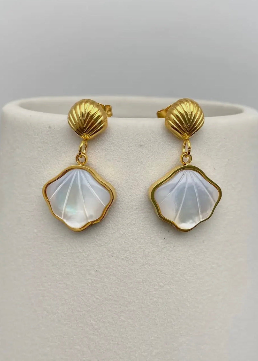 Seashell bloom earrings