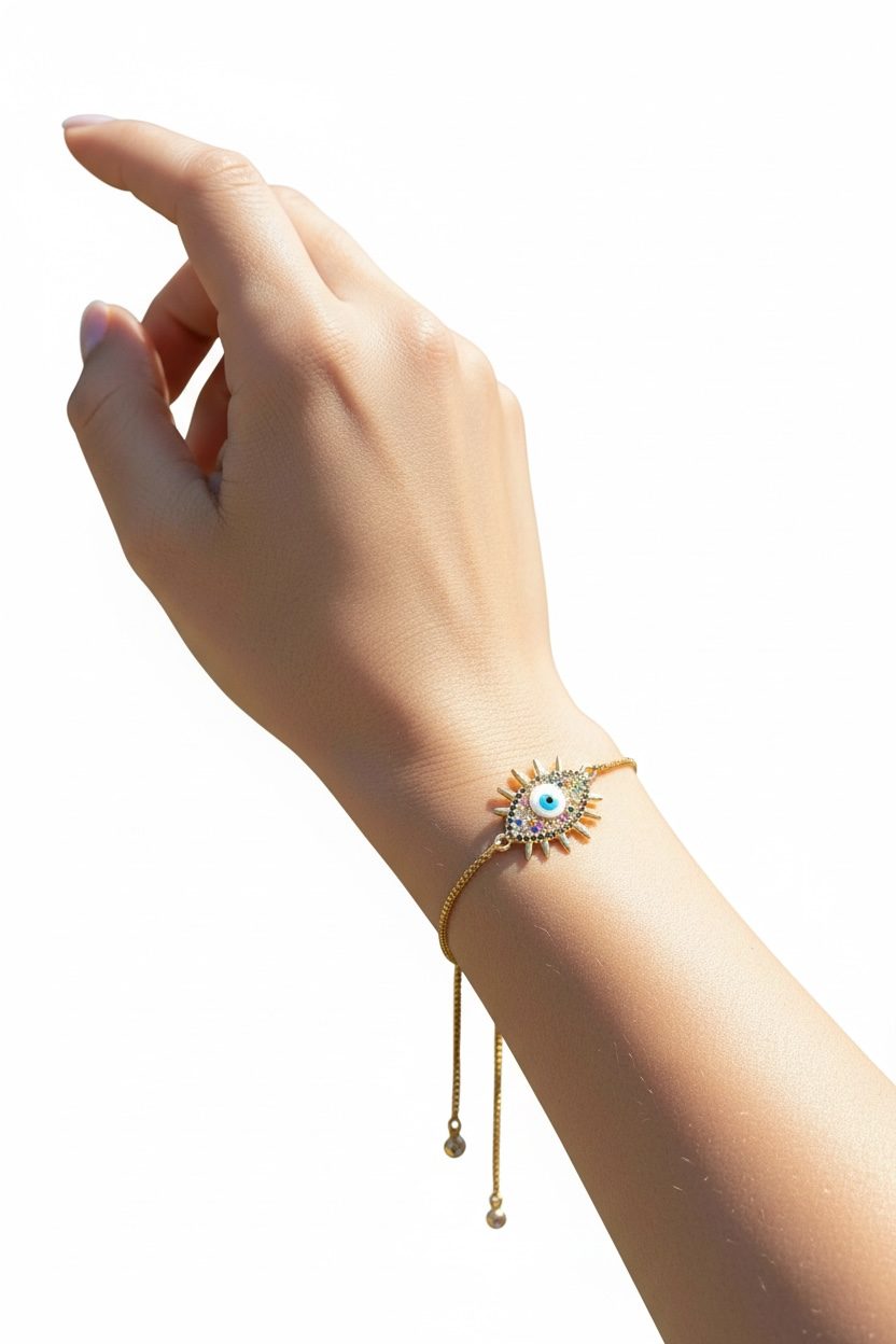 Sunburst Turquoise Evil Eye Bracelet