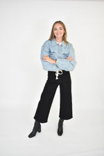 Load image into Gallery viewer, Riley Drawstring Denim Jacket
