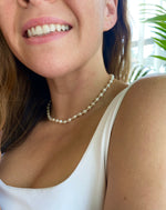 Load image into Gallery viewer, pearl necklace silver
