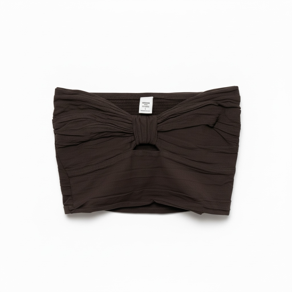 Bow smocked tube top