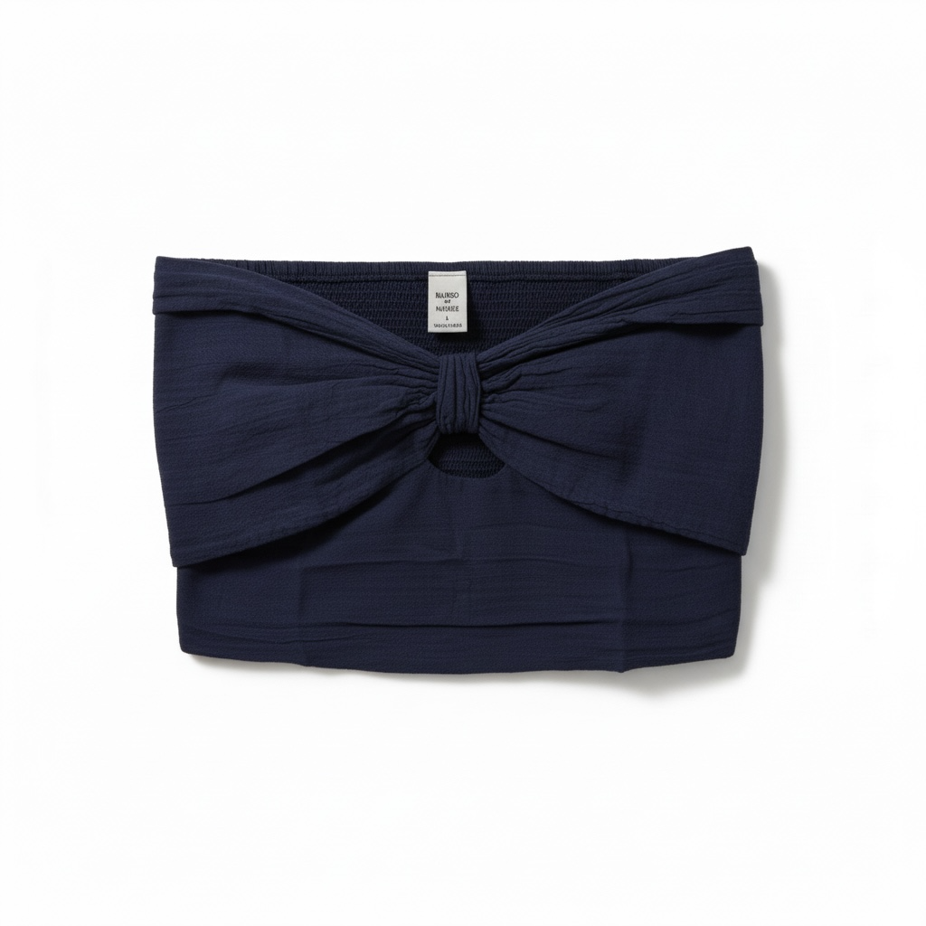 Bow smocked tube top