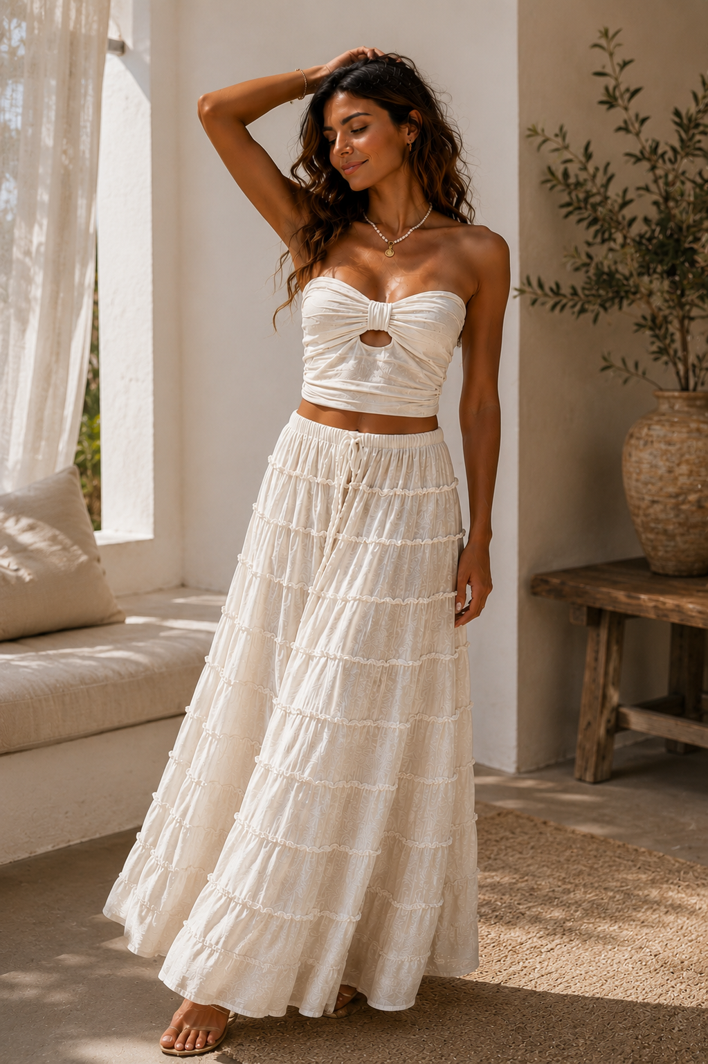 Tiered Maxi Skirt