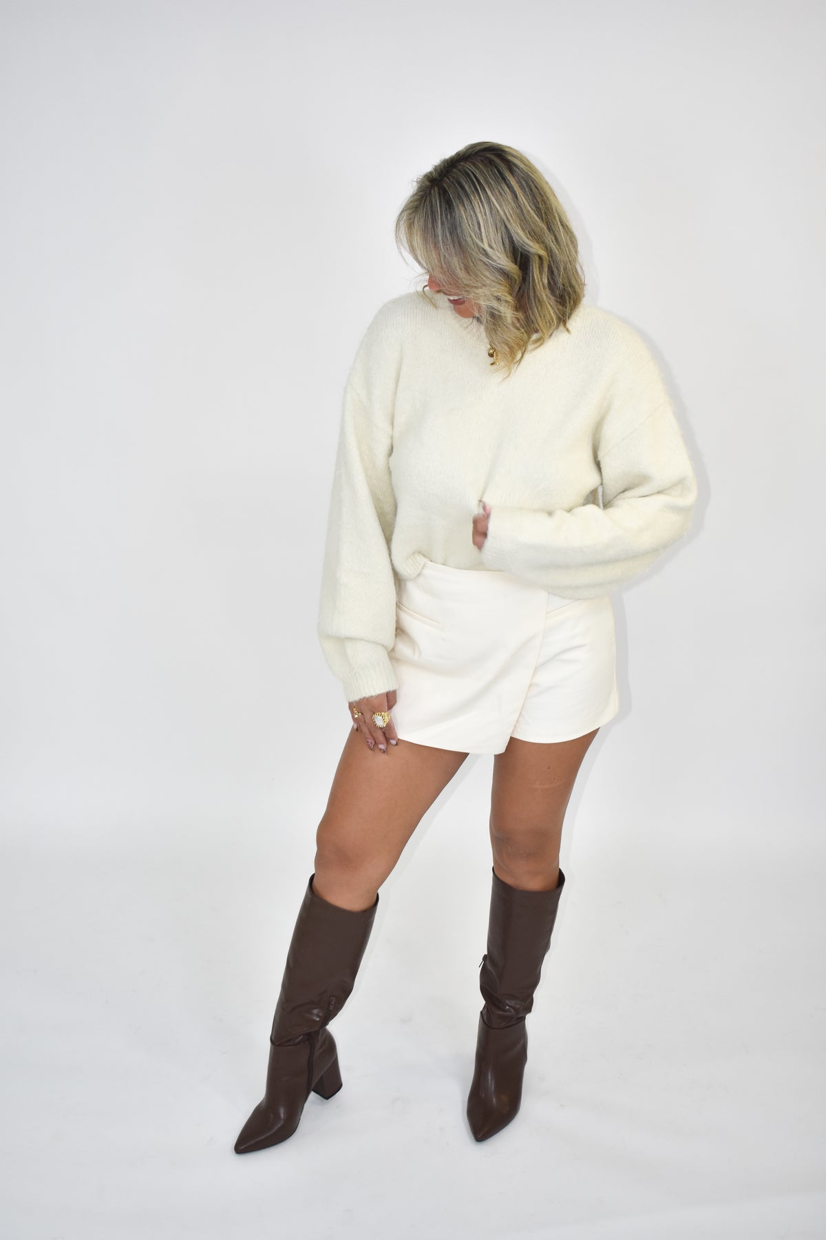 Noelle fuzzy cropped sweater