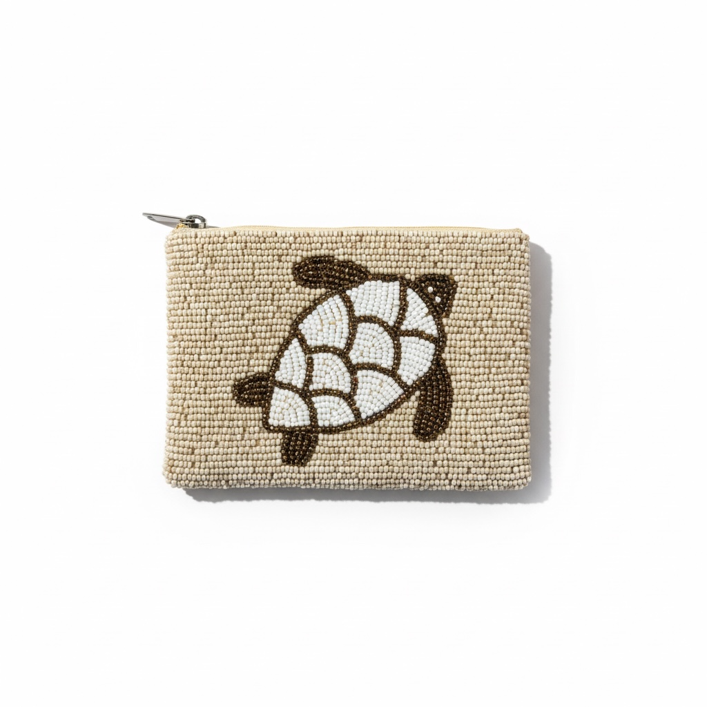 Bali beaded mini pouch