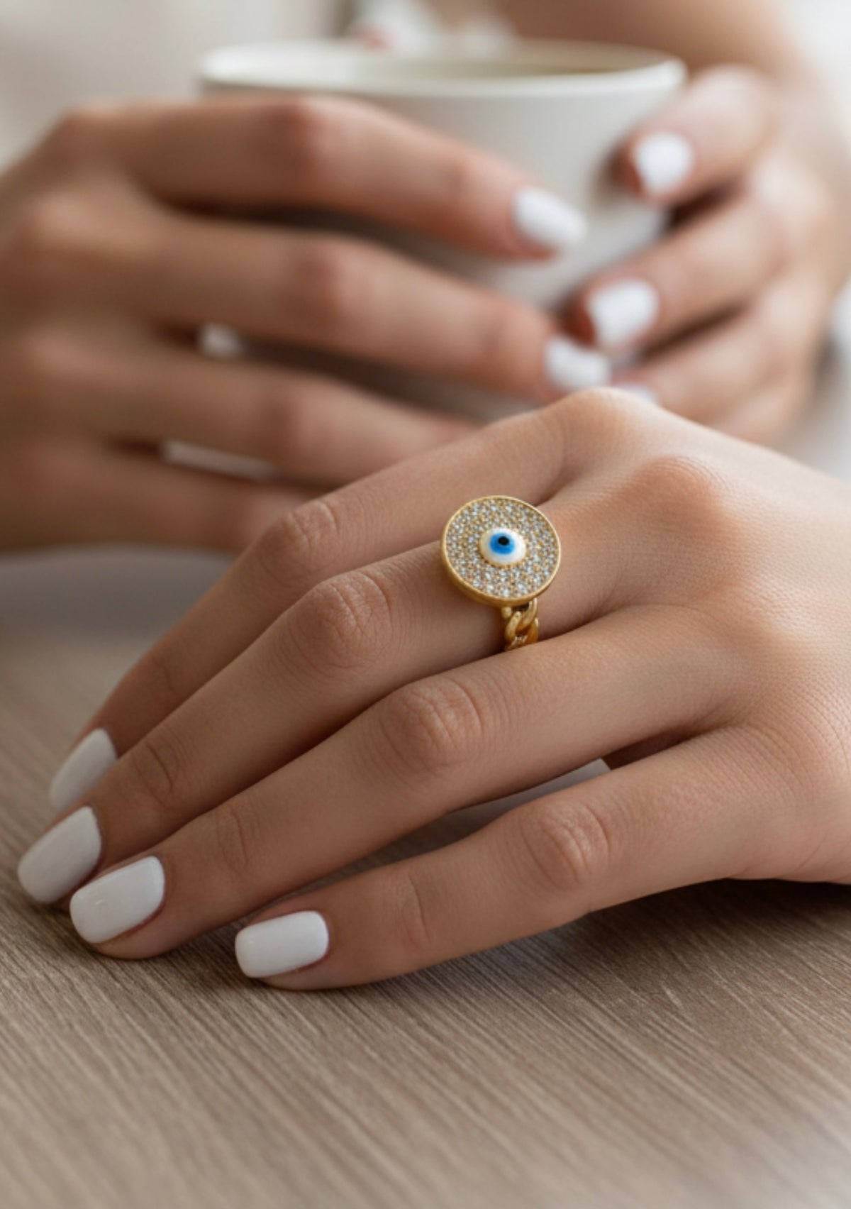 Evil eye glow ring