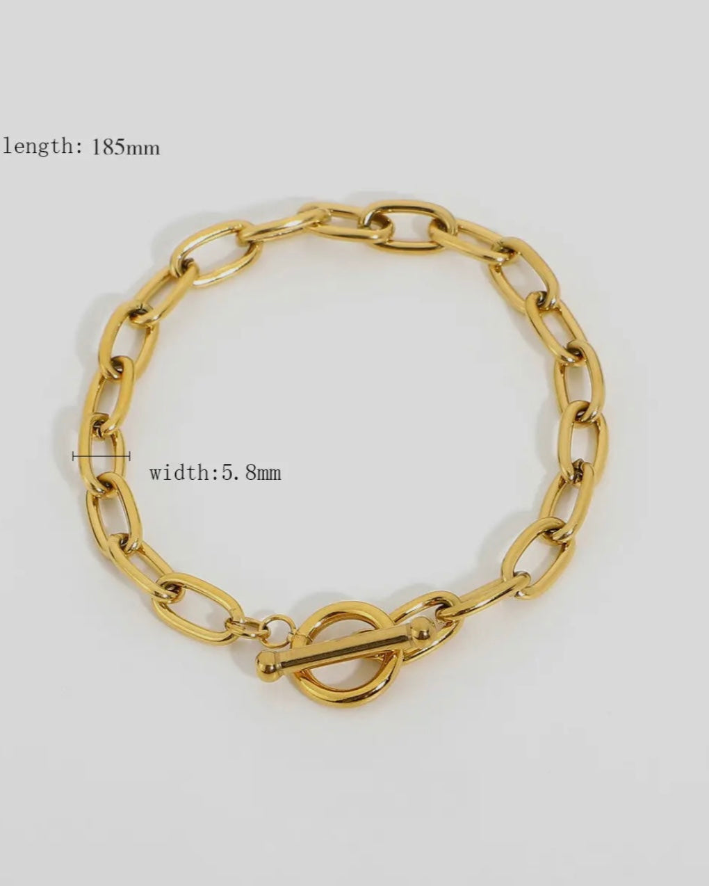 Multi Style 18K Gold Plated Steel Chain Bracelets