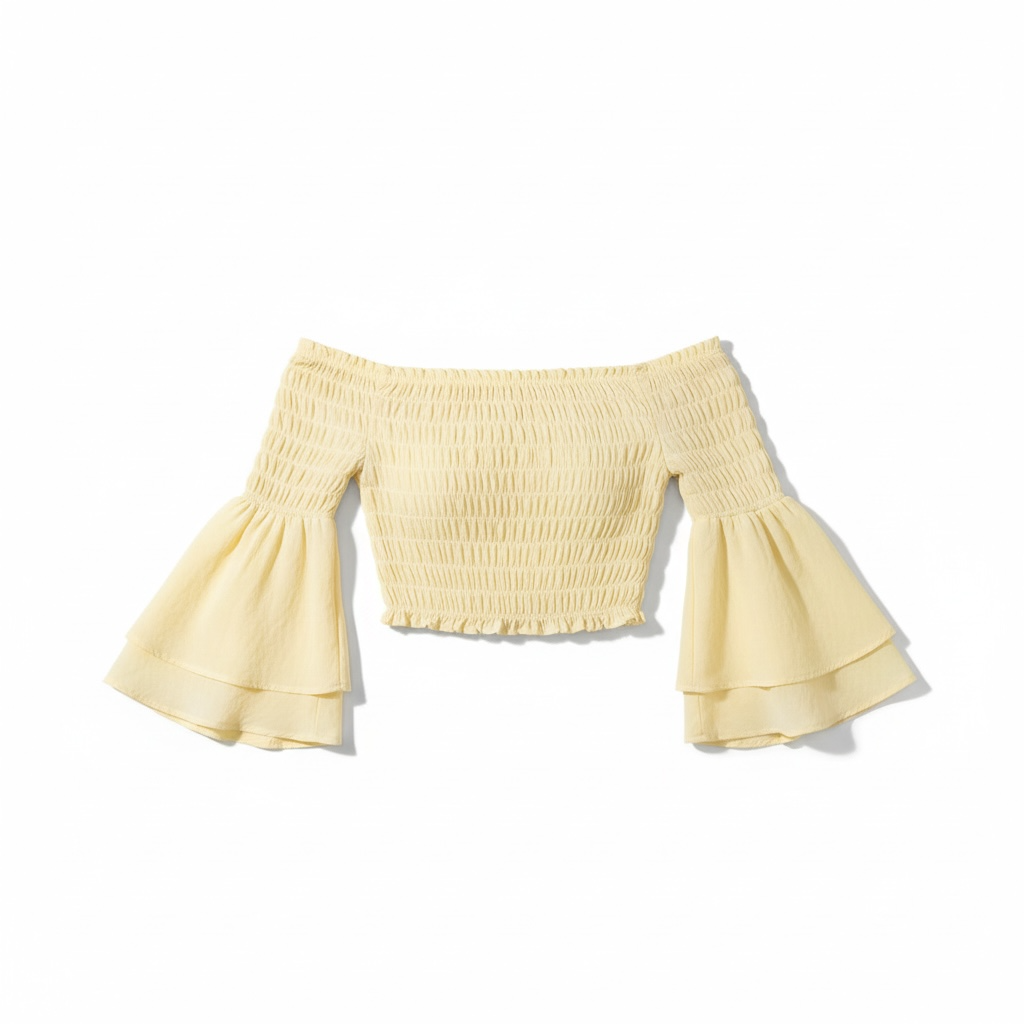 Sunset Smocked Off-Shoulder Top