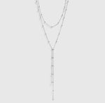Load image into Gallery viewer, 18K Gold Pvd Stainless Steel Satellite
Layered Lariat Necklace
