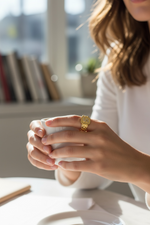 Load image into Gallery viewer, 26 Letters Opening Adjustable
Golden Ring
