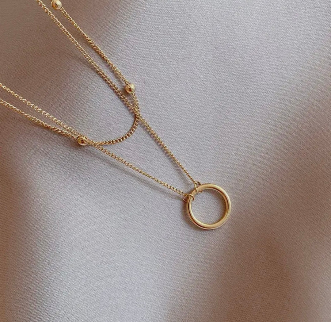 Simple Gold Necklace Layered
Stainless Steel