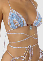 Load image into Gallery viewer, 2 Piece Bohemia Style Flower Print Bikini Swimsuit Set
